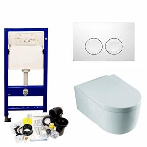 Geberit Up100 Toiletset 41 Aqua Splash Arco Diepspoel Met Delta Drukplaat