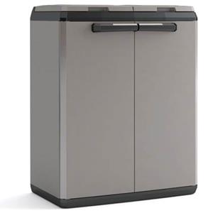Keter Fächerschrank Recycling-Schrank Split Basic Grau und Schwarz 85 cm (1-St)