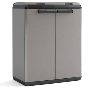 Keter Fächerschrank Recycling-Schrank Split Basic Grau und Schwarz 85 cm (1-St)