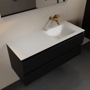 Mondiaz Aivy 120cm badmeubel Urban, wastafel Talc solid surface rechts zonder kraangat