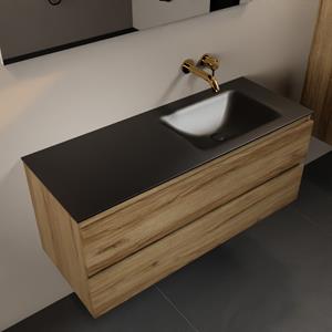 Mondiaz Aivy 120cm badmeubel Chai, wastafel Urban solid surface rechts zonder kraangat