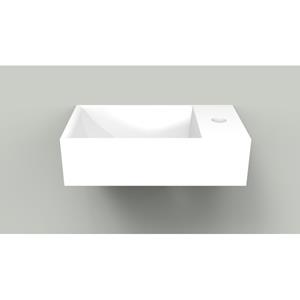 Arcqua Marble Free fontein - 40x22x12cm - kraangat rechts - glans wit WAS105777