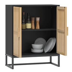 Vidaxl Sideboard Schwarz 60x30x75 Cm Holzwerkstoff