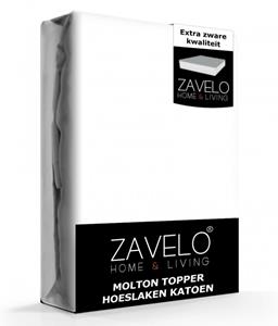 Zavelo Molton Waterdicht PU Topper Hoeslaken (100% Katoen)-2-persoons (140x200 cm)