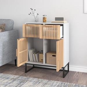 vidaxl Dressoir 60x30x75 cm bewerkt hout wit