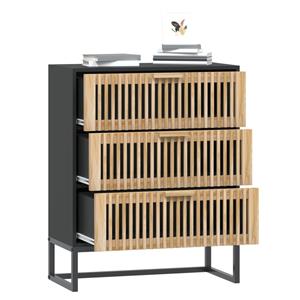 VidaXL Dressoir 60x30x75 cm bewerkt hout zwart