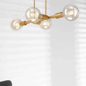 Euluna Plafondlamp Eliza, 4-lamps, goud