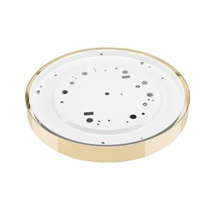 Euluna Plafondlamp Jaris, glas gewelfd, Ø 36 cm, goud