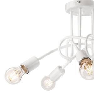 Euluna Plafondlamp Joiy, verstrengeld, 5-lamps, wit