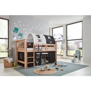Relita Hochbett "Kick", mit Rolllattenrost und Textil-Set