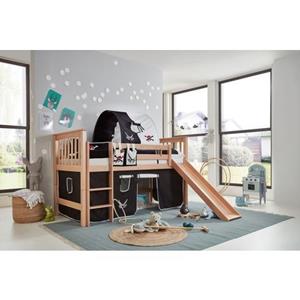 Relita Hochbett "Kick", mit Rolllattenrost und Textil-Set
