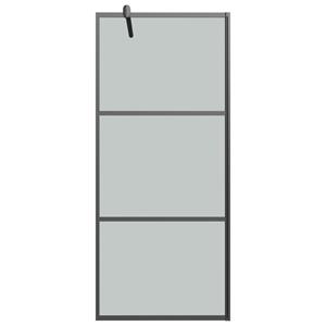 VIDAXL Duschwanne Duschwand für Walk-In Dusche 90x195 cm Dunkel ESG Glas Schwarz Duschni