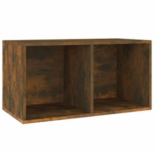 VidaXL Opbergbox voor LP's 71x34x36 cm bewerkt hout gerookt eikenkleur