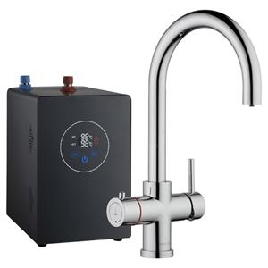 Multi-Tap Classic 3in1 Kokend Water Kraan Chroom - Rond