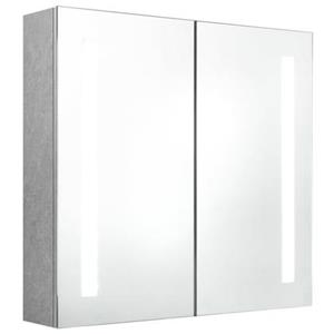 VIDAXL Led-bad-spiegelschrank Betongrau 62x14x60 Cm