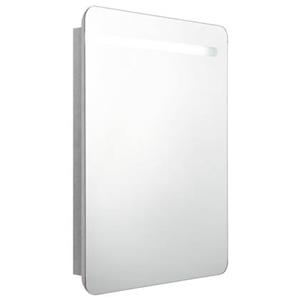 vidaXL Badkamerkast met spiegel en LED 60x11x80 cm betongrijs