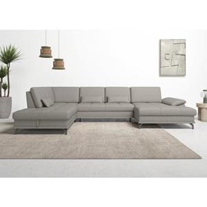 Places of Style Wohnlandschaft "Costello", incl. Sitztiefenverstellung und Armlehnfunktion, 3 Nierenkissen