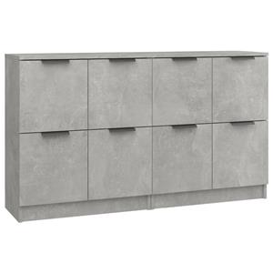 VidaXL Dressoirs 2 st 60x30x70 cm bewerkt hout betongrijs