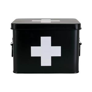 Present time  Medicine storage box medium metal matt black