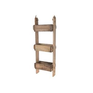  Houten ladder met steenmallen - 33x14x118 cm