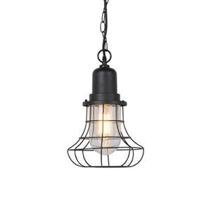 QAZQA Hanglamp buiten Moreno - Zwart - Landelijk - H 1600mm