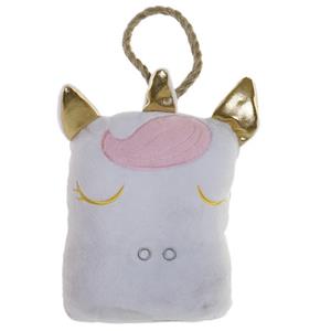 Items Deurstopper kinderkamer - 1 kilo gewicht - Unicorn/eenhoorn stijl - wit - 16 x 21 cm -