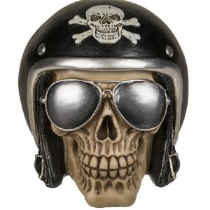 Spaarpot Motor bikers skull 16 x 13 cm -