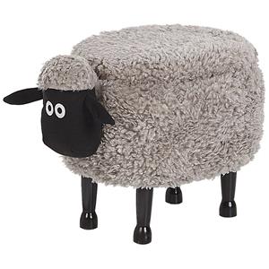 Beliani SHEEP - Dierenhocker-Grijs-Polyester