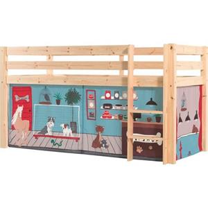 Vipack Speelbed Vipack Pino met textielset, inclusief lattenrol, in ecru, wit of grijs