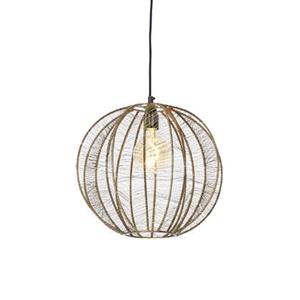 QAZQA Industrielle Hängelampe Bronze mit Schwarz 38 cm - Dong