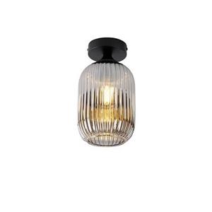 QAZQA Plafondlamp banci - Zwart - Art Deco - D 140mm