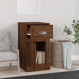 Vidaxl Beistellschrank Mit Schublade Braun Eichen-optik 40x50x75 Cm