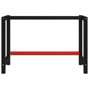 vidaXL Werkbankframe 120x57x79 cm metaal zwart en rood