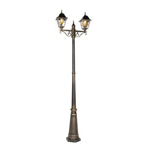 Qazqa Vintage Buiten Lantaarn Antiek Goud 240 Cm 2-lichts - Antigua