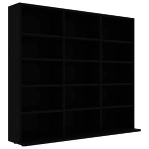 VIDAXL Cd-regal Schwarz 102x23x89,5 Cm Spanplatte