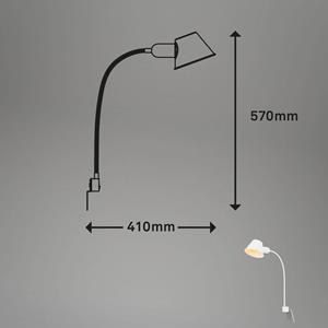 Briloner Wandlamp Brello, schroefbevestiging, wit