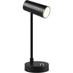 BES LED LED Bureaulamp - Trion Lono - 2.5W - Aanpasbare Kleur - Dimbaar - Rond - Mat Zwart - Kunststof