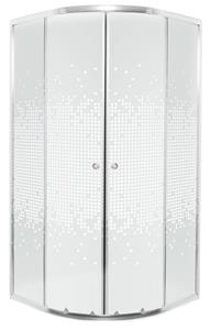 Kerra Pixel douchecabine kwartrond 80x80cm chroom
