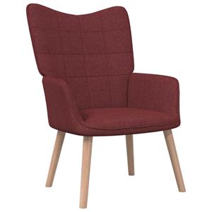 VIDAXL Relaxsessel Mit Hocker 62x68,5x96 Cm Weinrot Stoff