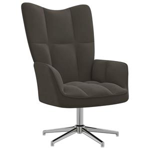 bonnevie Relaxsessel Dunkelgrau Samt vidaXL12882