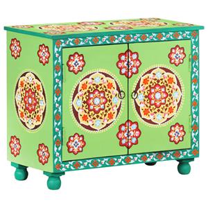 vidaXL Dressoir handgeschilderd 70x35x60 cm mangohout meerkleurig