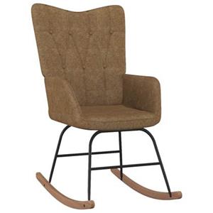 vidaxl Schommelstoel stof taupe