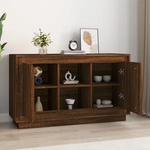 vidaXL Dressoir 102x35x60 cm bewerkt hout bruineikenkleurig
