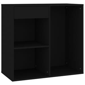 Vidaxl Kosmetikschrank Schwarz 80x40x75 Cm Holzwerkstoff