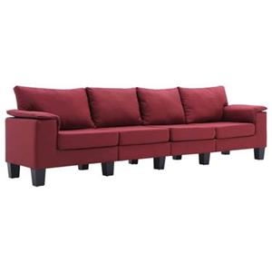 VIDAXL 4-sitzer-sofa Weinrot Stoff