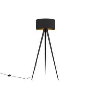 QAZQA Vloerlamp ilse - Zwart - Modern - D 65cm