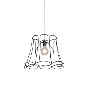 QAZQA Hanglamp Granny Frame - Zwart - Retro - D 450mm