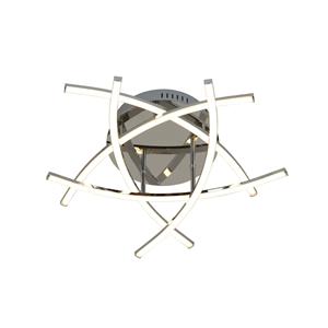 LINDBY Flakira LED-Deckenlampe, 5-fl. chrom