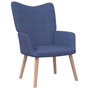 vidaXL Relaxstoel stof blauw