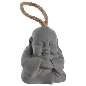 Items Deurstopper Boeddha beeld - 1.2 kilo gewicht et oppak koord - cement grijs - 12 x 15 cm - Deurstoppers